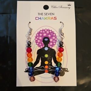 Seven Chakra Earrings - Multicolor Rainbow, NWT